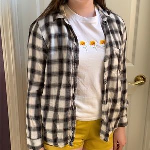 Black and White Plaid Flannel from American Eagle